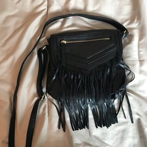 Madden Girl Black Fringe Purse